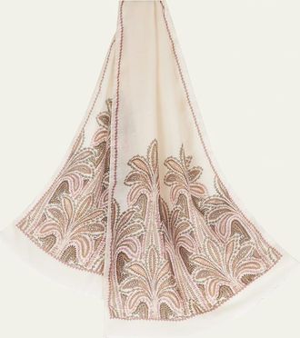 Etro Print Cashmere-Wool Scarf