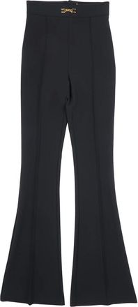 Elisabetta Franchi Wide Trousers, female, Black, Size: S Wide Trousers