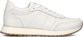 Woden Schoenen, Dames, Wit, 37 EU, Leer, Witte Leren Dames Sneakers Ronja