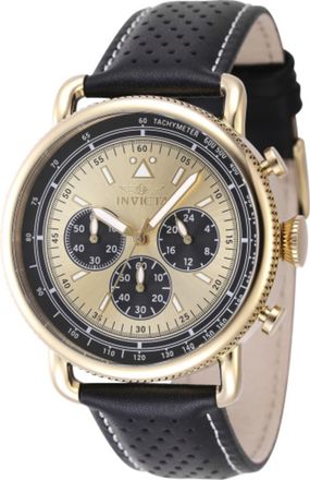 Invicta Speedway Zager Exclusive Chronograph Quartz Gold Dial Mens Watch 47365