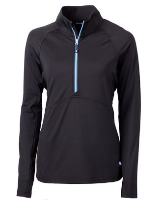 Cutter & Buck Adapt Eco Knit Stretch Recycled Womens Half Zip Pullover Jacket