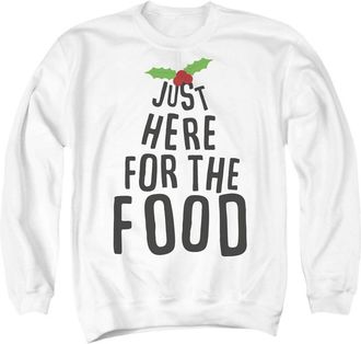 Gildan Just Here for the Christmas Food Unisex Adult Crewneck Sweatshirt Sweater