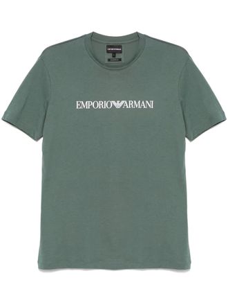 EMPORIO ARMANI Tシャツ・カットソー 緑 4105124G0075 Green Giorgio Armani Casual T-Shirts: Shop up to −77