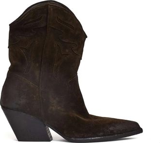 Elena Iachi Schoenen, Dames, Bruin, 38 1/2 EU, Stivaletto Texano Tacco Camperos 70 mm