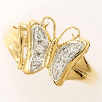 C&A Platinum Yellow Gold Yellow Gold (18K) Platinum 900 Band Ring (Pre-Owned)