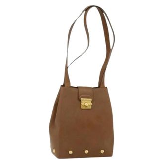 Ferragamo Pre-owned Bucket Bags, female, Brown, Size: ONE SIZE Pre-owned Tote Bag