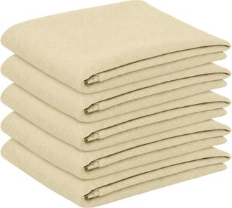 vidaXL Tela Para Mesa 5 Uds. Rectangular Blanco Crema 110 X 140 Cm Vidaxl