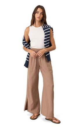 Pact Organic Cotton Coastal Double Gauze Pants in Driftwood Brown at Nordstrom, Size Xx-Large