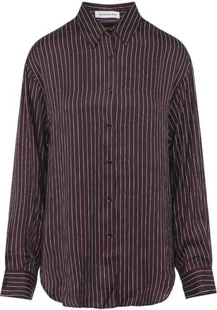 Frankie Shop Peri Satin Fluid Shirt