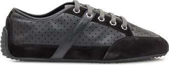 Givenchy Sneakers, male, Black, Size: 10 1/2 US Slim Sneakers in Perforated Leather and Suede
