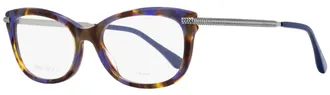 Jimmy Choo London JC217 Acetate Rectangle Eyeglasses - Brown