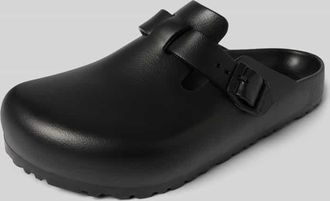 Birkenstock Slides mit Dornschließe Modell Boston in Black, Größe 43