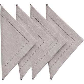 Solino Home Linen Dinner Napkins - Milan, 20 x 20 in Oyster Grey at Nordstrom, Size Large