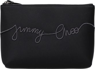 Jimmy Choo London Raina Damens Satinschwarze Clutch