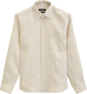 Marc O'Polo Leinenhemd MARC OPOLO, Herren, Gr. XXL, N-Gr, light oat, Web, Obermaterial: 100% Leinen, Manschette, Hemden Leinenhemd, im klassisch cleanen Look