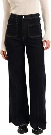 Daze Far Out High Rise Wide Leg Jeans In Rinse
