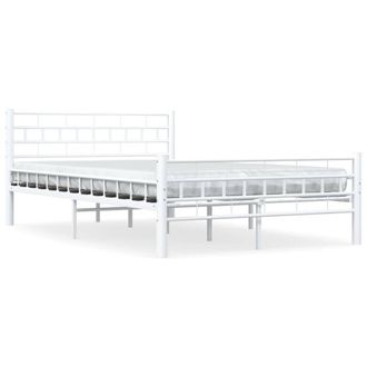 Berkfield Home Bed Frame White Metal 140x200 cm