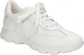 Carrano Womens Leather Low Top Sneakers In White