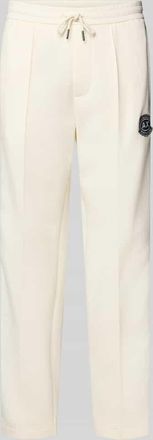 A|X Armani Exchange Sweatpants mit Label-Patch und elastischem Bund in Offwhite, Gr&ouml;&szlig;e XXL