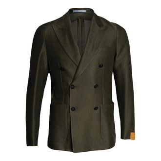 Tagliatore Formal Blazers, male, Green, Size: S Double-Breasted Blazer