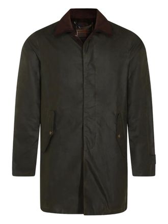Baracuta x Barbour corduroy-collar coat - Green