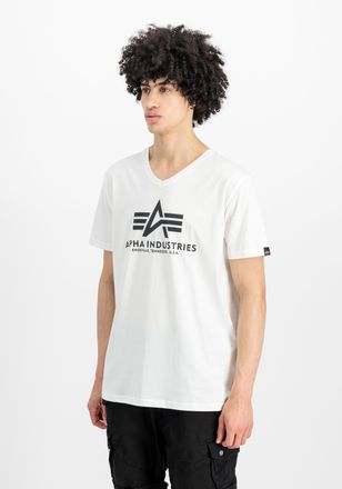 Alpha Industries T-Shirt ALPHA INDUSTRIES Basic T-Shirt BL V-Neck, Herren, Gr. XXL, weiss (wei&szlig;), Obermaterial: 100% Baumwolle, Shirts T-Shirt