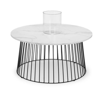 Netfurniture West End Round Coffee Table - White Marble