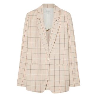 Forte_Forte Blazers, female, Pink, Size: M Tartan Boxy Jacket