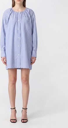 Alexander Wang Striped Cotton Poplin Mini Shirt Dress