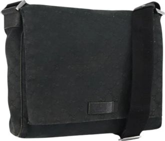 Gucci Pre-owned Canvas Cross Body Bag - Dames - Vintage Schoudertas - Zwart - ONE Size - Vintage