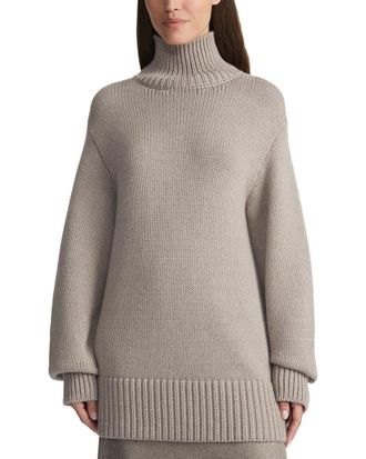 Lafayette 148 New York Chunky Stand Collar Wool Sweater