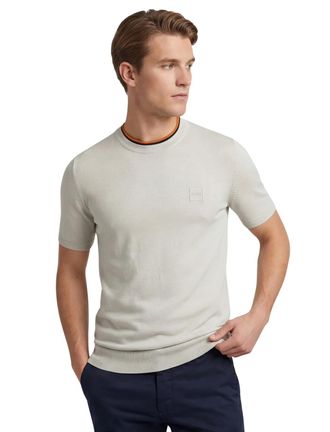 HUGO BOSS t-shirt Boss Orange Kanacho ronde hals normale fit beige