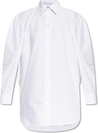 Jacquemus Ovalo Shirt Dress - Dames - Shirt Kleedjes - Wit - 3XS - Katoen - Kleedjes