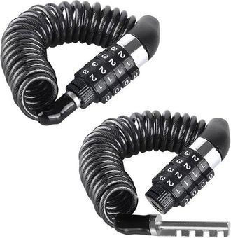 OEM Candado De Combinaci&oacute;n De 2 Piezas Para Bicicleta, Candado De Casco De 4 D&iacute;gitos, Cable Antirrobo Port&aacute;til De 140 Cm De Largo Para Casco, Scooter