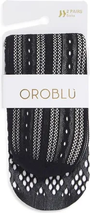 Orobl&ugrave; 2-Pack Twins Mesh Socks in Black at Nordstrom