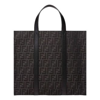 Fendi FW25 FF Jacquard Shopper FF Jacquard Bag Black 7VA390AG0MF0NPN