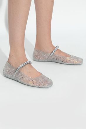 Jimmy Choo London Ballet Flats The Jelly, Womens, Silver