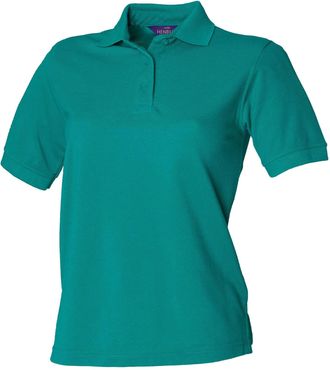 Henbury Womens 65/35 Stand Up Collar Polo Shirt Jade 3XL