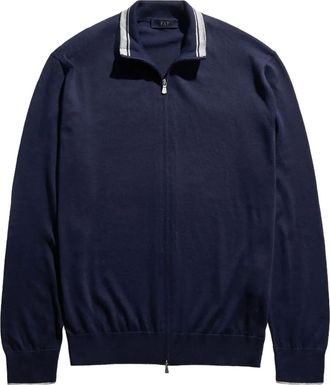 Fay zip cardigan - men - Fabric - 58 - Blue