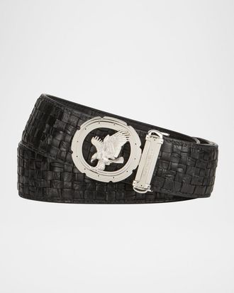 Stefano Ricci Men & apos;s Crocodile Belt with Eagle Buckle
