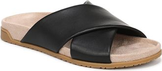 Vionic Etna Crossover Slide Sandal in Black at Nordstrom, Size 8.5