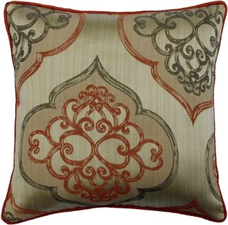 OEM Fundas De Almohada Homecentric, Color Naranja, Paquete De 2, 45 X 45 Cm, Jacquard Satinado, Estampado Abstracto, Estilo Moderno