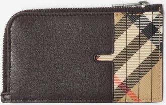 Burberry Pop Check Zip Card Case