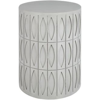 Beliani Mesa Auxiliar Gris Claro 45 Cm Mdf Acabado Mate Retro Sala De Estar Deara