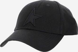 Golden Goose Womens Cotton Hat With Embroidered Star Black