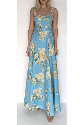 Hemant & Nandita Magnolia Maxi Dress In Blue