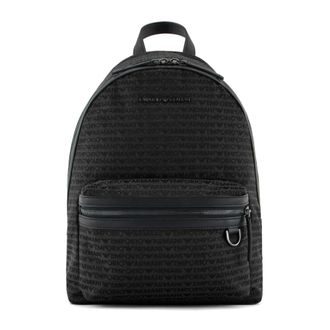 Emporio Armani Backpacks, male, Black, Size: ONE SIZE Black Backpack by Emporio Armani