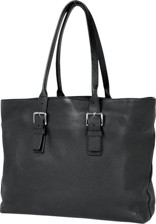 Louis Vuitton Black Noir Leather Tote Bag (Pre-Owned)