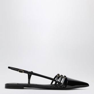 Dolce & Gabbana Black patent low slingback