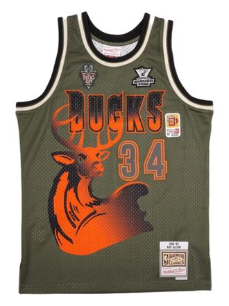 Mitchell & Ness Flight Swingman NBA Milwaukee Bucks 1996-97 Ray Allen jersey tank top - men - Polyester - M - Green
